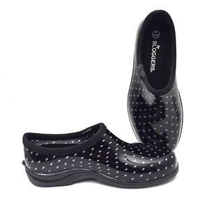 Sloggers Black/White Polka Dot Waterproof Rain & Garden Shoe NWT Women's Size 8